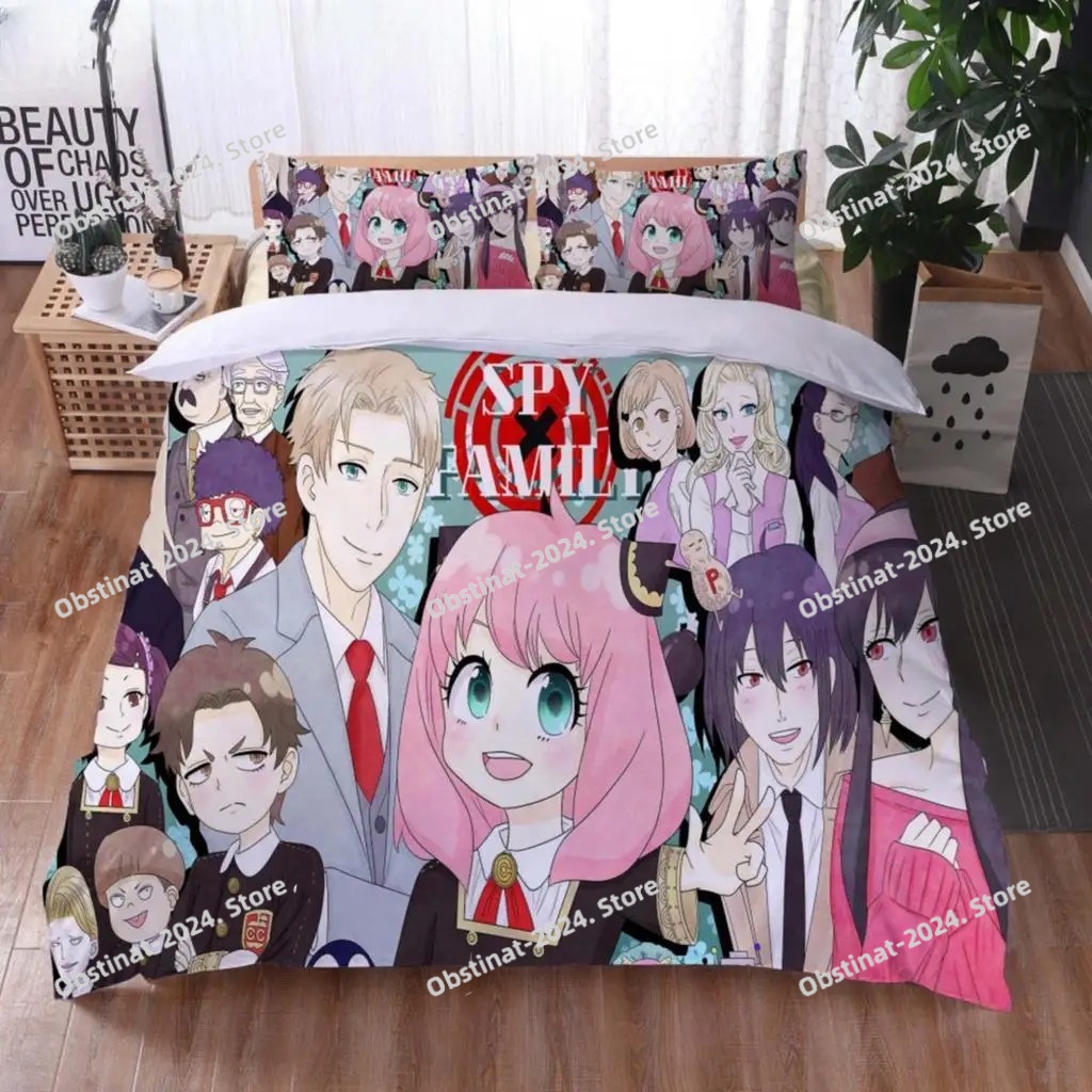 Home Textiles Classic Fashion - 3D Printing Anime SpyXFamily Bedding Set