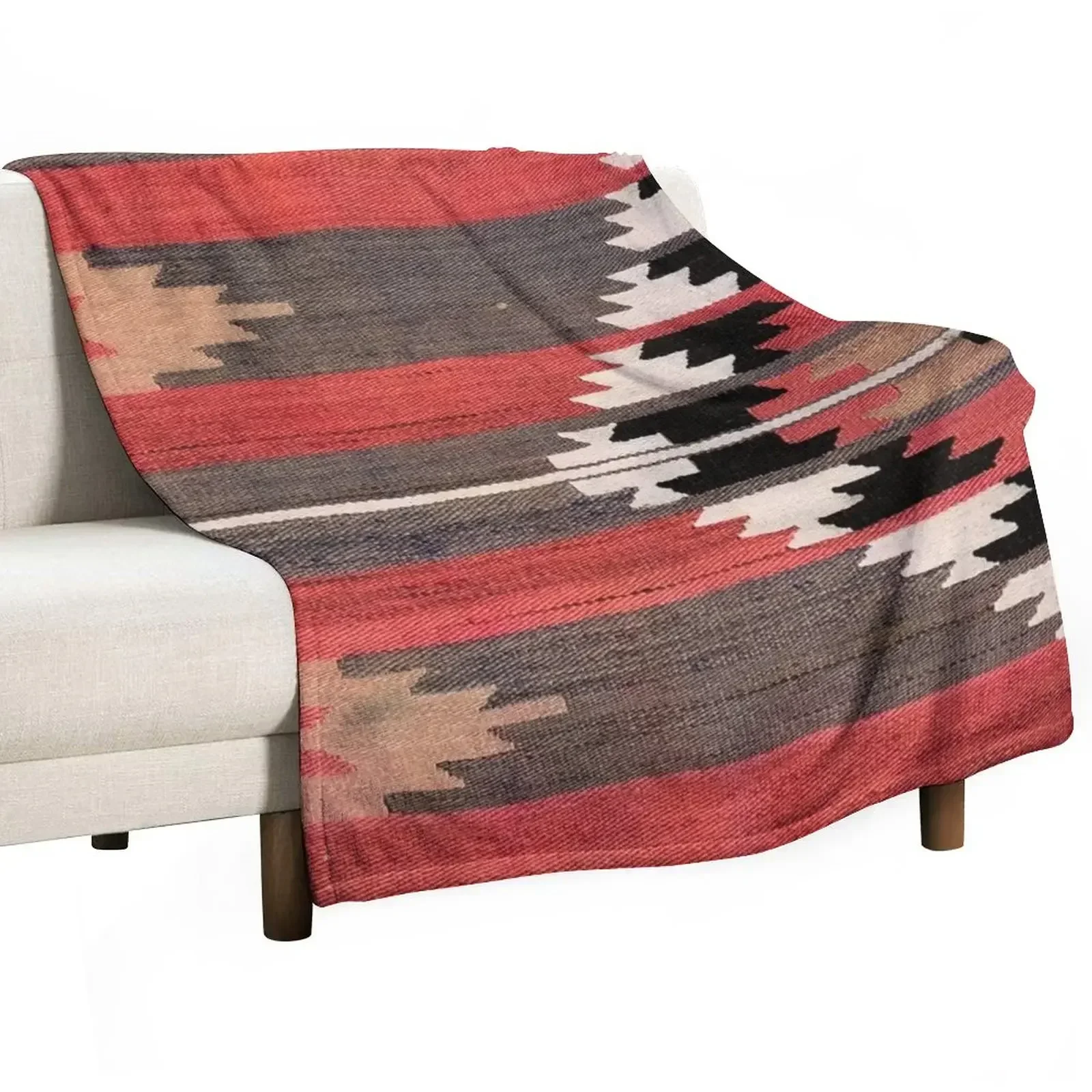 Home Textiles Classic Fashion - Geometric Vintage Turkish Kilim, Navaho Weave,