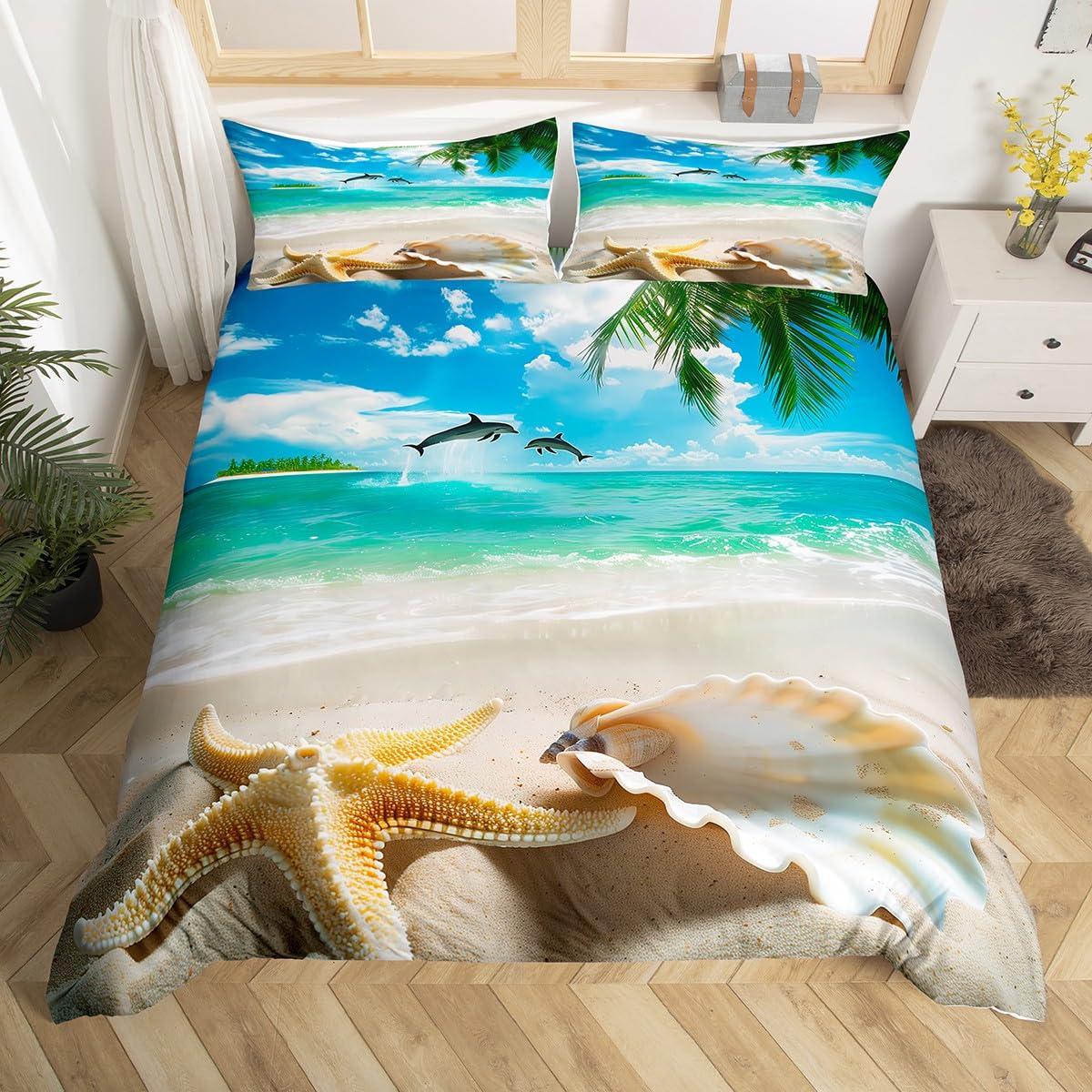 Beach Comforter Cover, Coastal - Bed Sheet Microfiber review and price