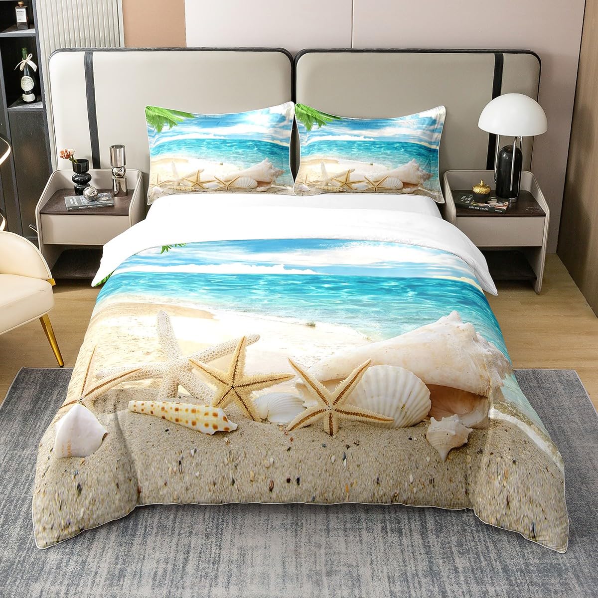 Beach Comforter Cover, Coastal - Bed Sheet Microfiber review and price