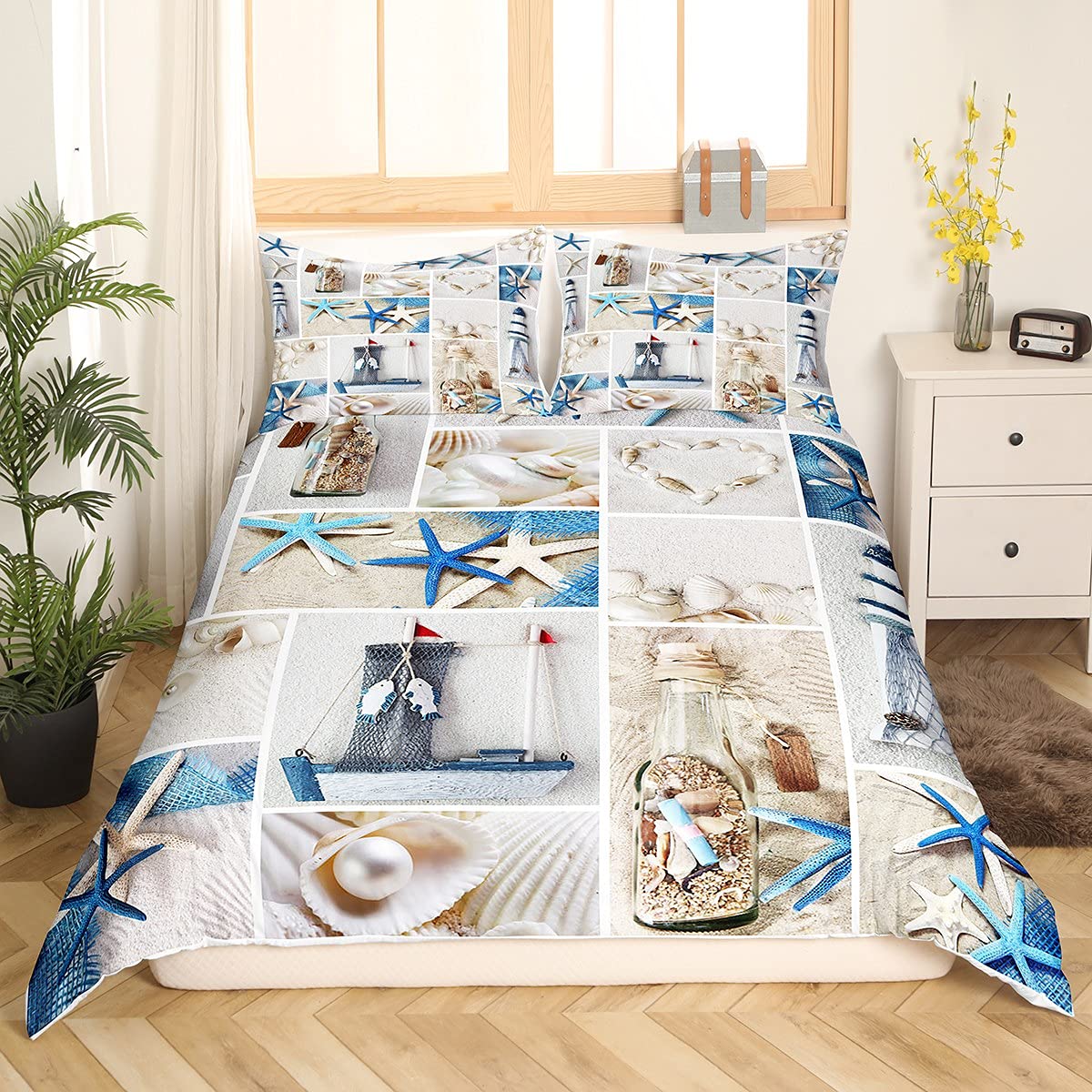 Beach Comforter Cover, Coastal - Bed Sheet Microfiber review and price