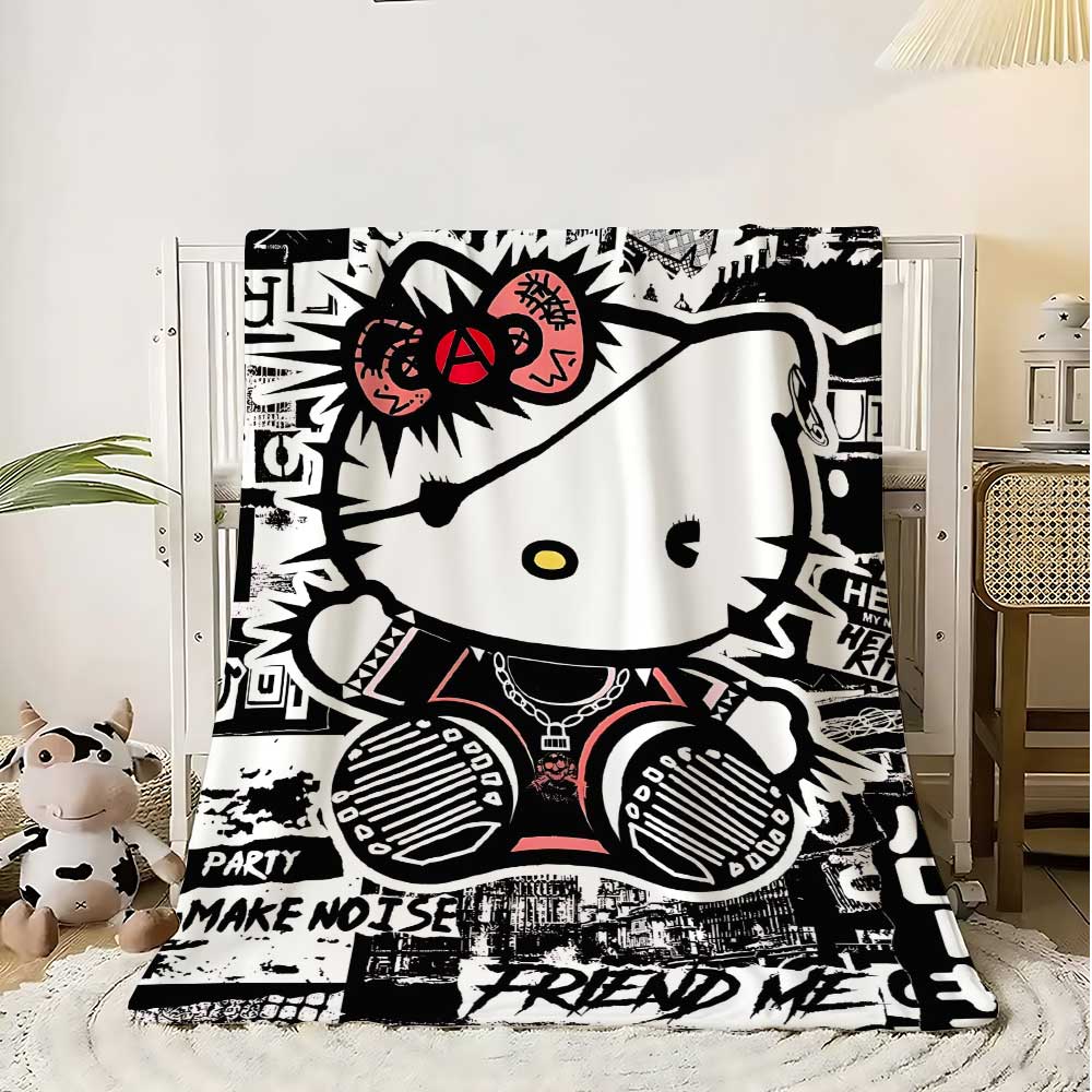 Kawaii Cat Hellos Warm Blanket - Bed Sheet Microfiber review and price