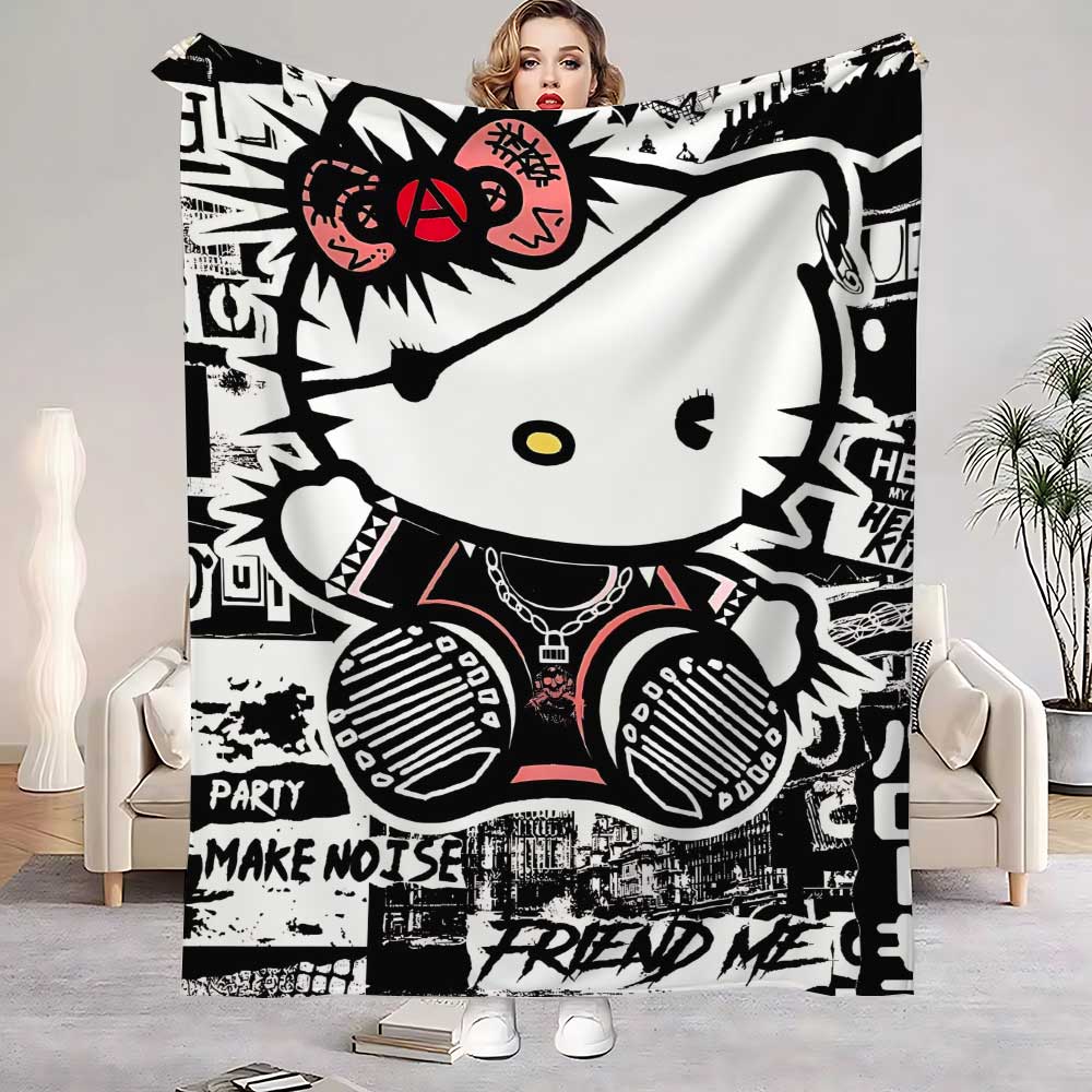 Kawaii Cat Hellos Warm Blanket - Bed Sheet Microfiber review and price