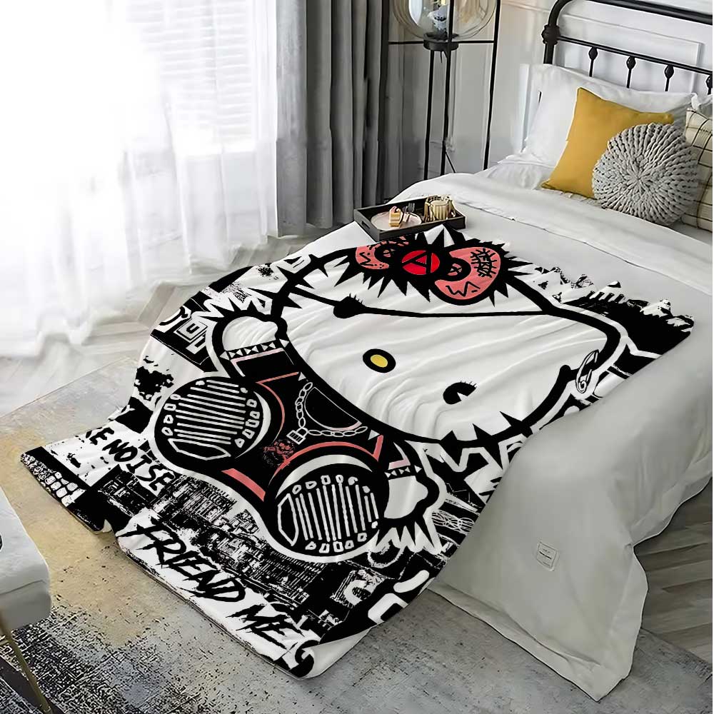 Kawaii Cat Hellos Warm Blanket - Bed Sheet Microfiber review and price