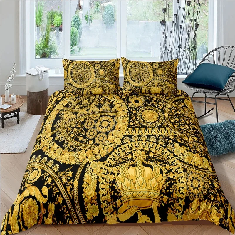 Baroque Modern Art 3D Golden L - Bed Sheet Microfiber review and price