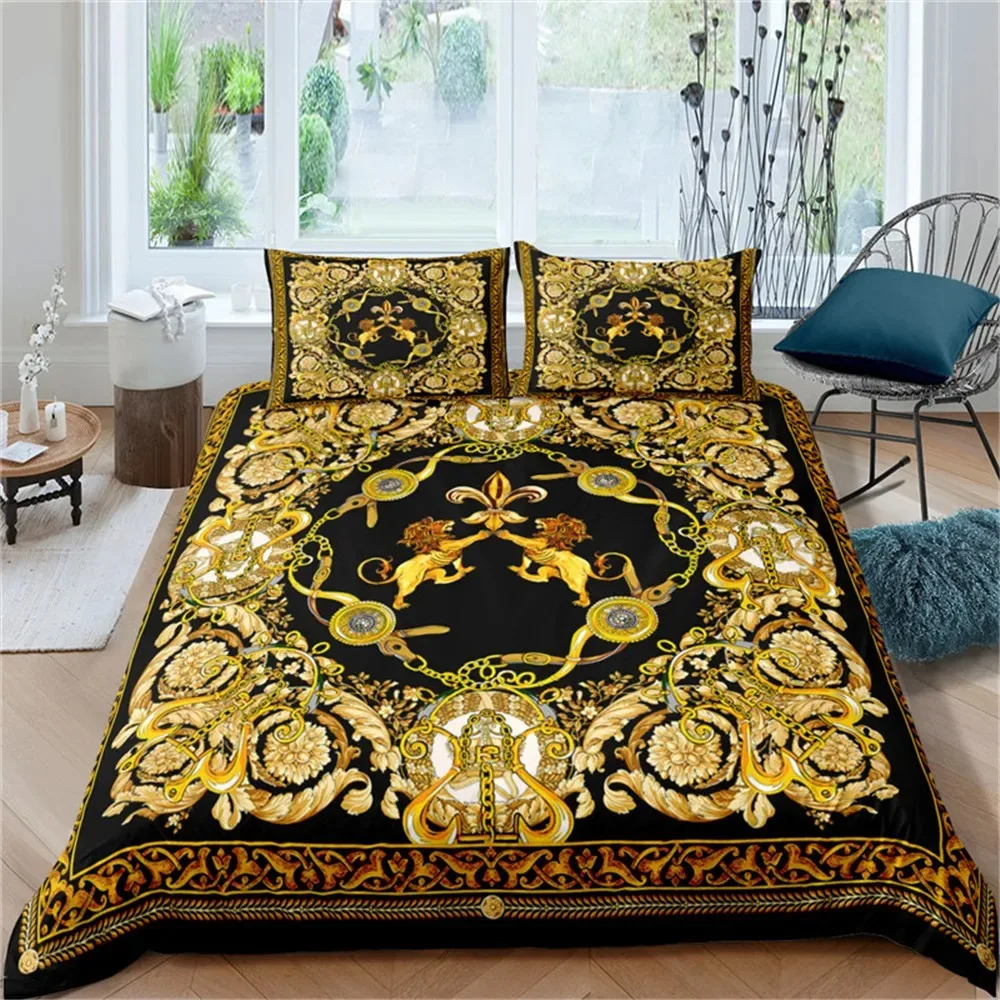 Baroque Modern Art 3D Golden L - Bed Sheet Microfiber review and price