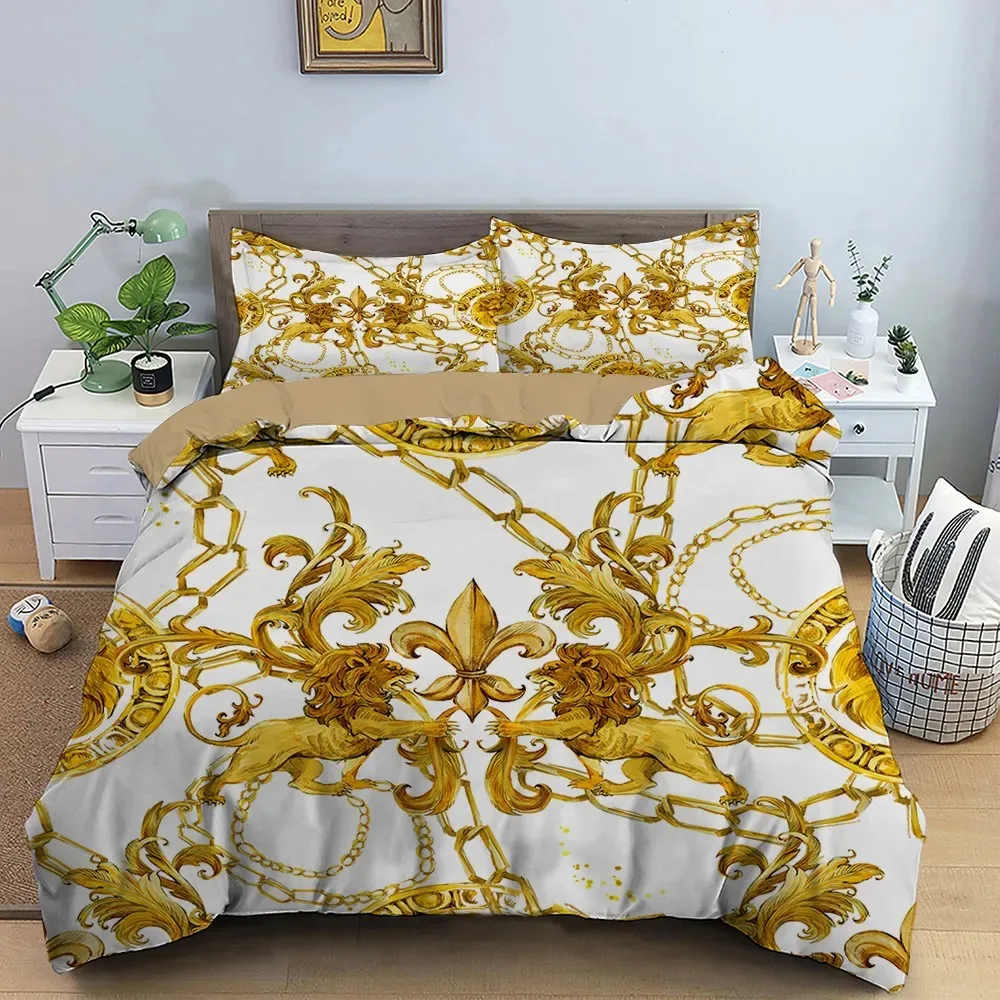 Baroque Modern Art 3D Golden L - Bed Sheet Microfiber review and price
